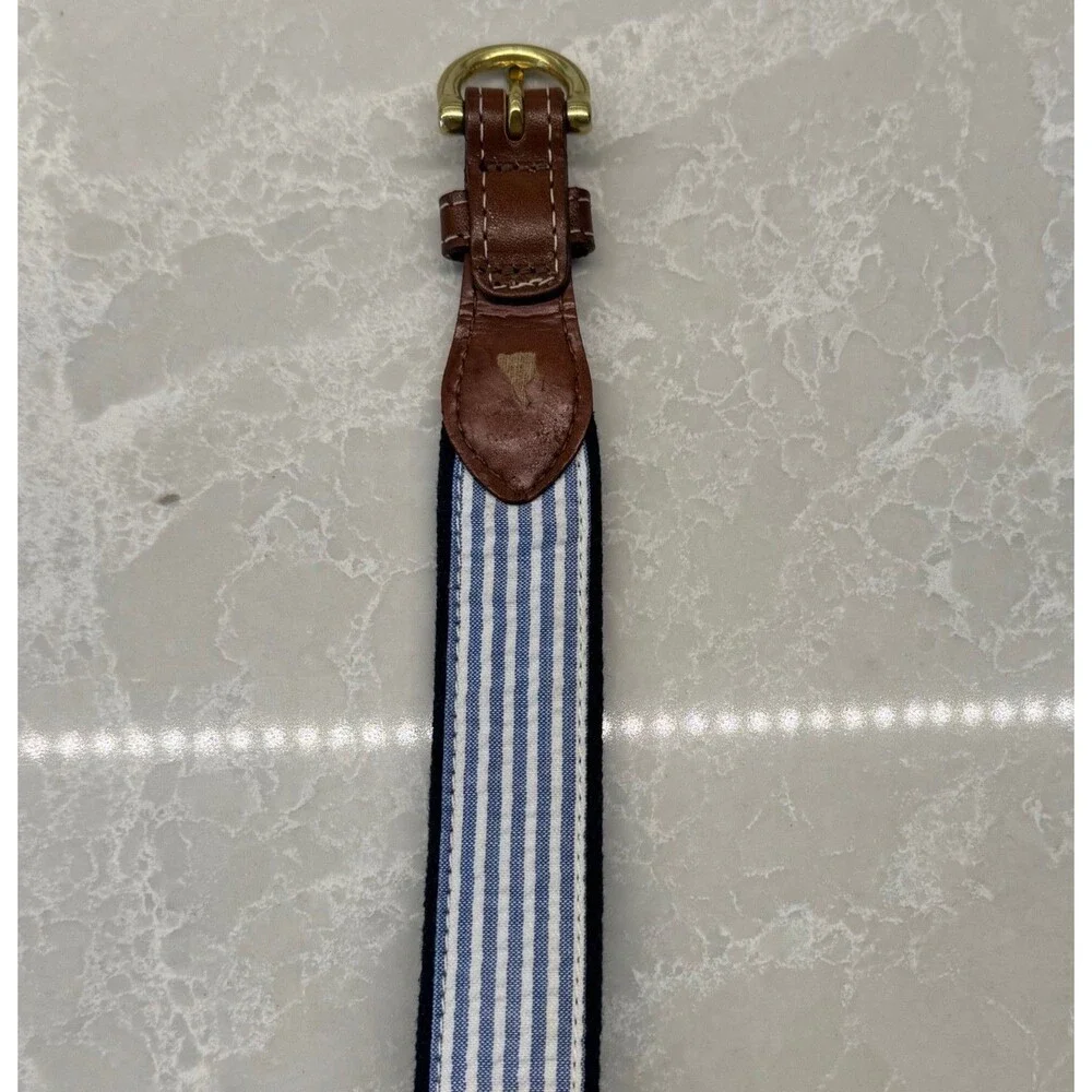 WESTMORELAND COUNTRY CLUB Leather Canvas Golf Belt - Size 26 - NAVY